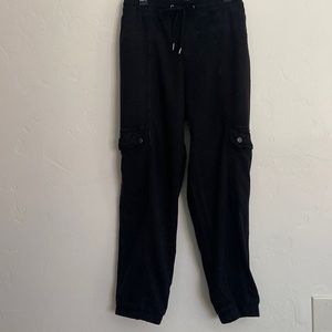 Banana Republic Black cotton jogger cargo pants